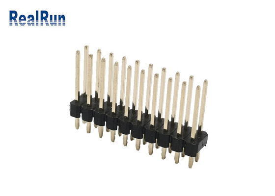 ODM OEM 2.54 Mm Başlık Konektörü PA6T 2 Sıra Düz Pin Erkek
