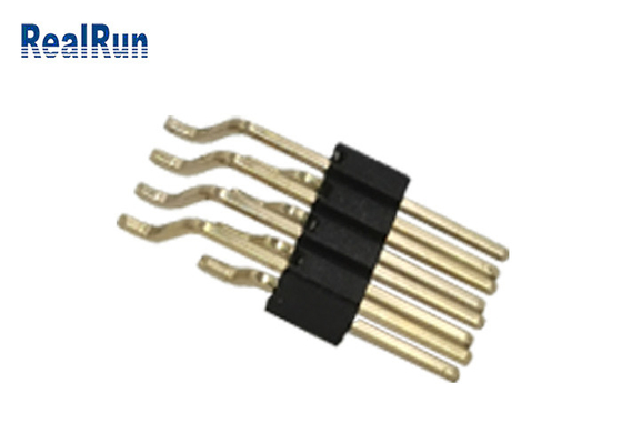 Dik Açı SMT Pin Başlığı 2x4P Pirinç Altın Konnektör, Post Pcb Erkek Kurulu 1.27 Pitch