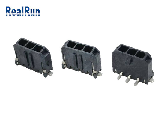 LCP UL 94V-0 3 Pinli Başlık Konektörü Dikey SMD Mat Kalay Kaplama 2-1445053-3