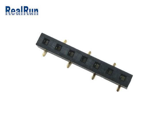 2.54mm Tek Sıralı PCB Konnektörü Altın Kaplama 7 Pinli Yüzey Montajlı SMD Başlık Konektörü