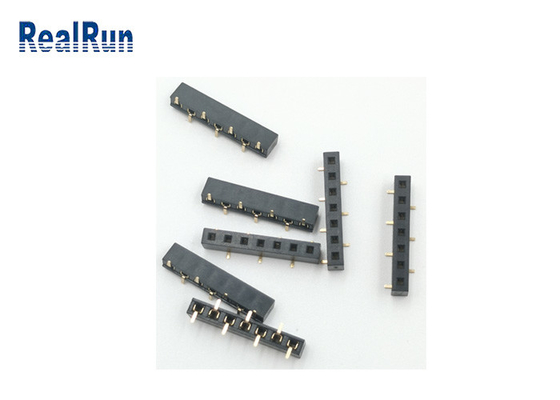 2.54mm Tek Sıralı PCB Konnektörü Altın Kaplama 7 Pinli Yüzey Montajlı SMD Başlık Konektörü