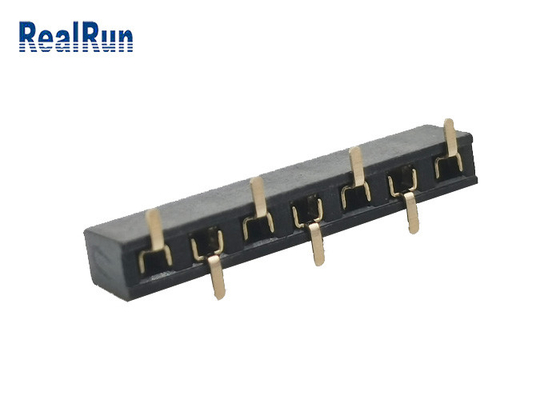 2.54mm Tek Sıralı PCB Konnektörü Altın Kaplama 7 Pinli Yüzey Montajlı SMD Başlık Konektörü