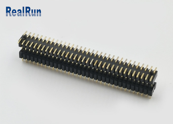 PA6T Altın Flaş 1.0mm Pin Başlık Konektörü SMT Erkek 2X33p Post Çift Katmanlı Plastik