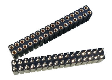 Tıbbi Ekipman İçin 2.54mm Yuvarlak Pin Kadın Başlığı DIP Tipi Düz