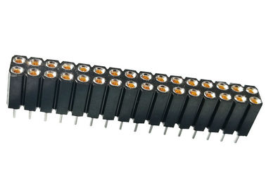 Tıbbi Ekipman İçin 2.54mm Yuvarlak Pin Kadın Başlığı DIP Tipi Düz