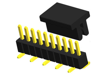 0.75A SMT Pin Başlığı 10P PCB Tek Sıra CAP PA6T Sağ Açılı Konnektör