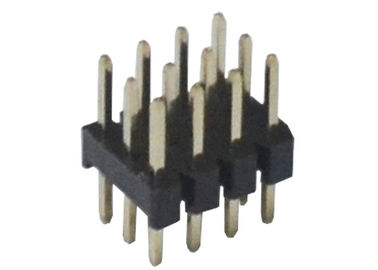 3x4 12 Pinli Konnektör Konnektörü PCB için Üç Sıralı Siyah 180 Derece DIP Tipi
