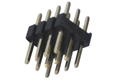 3x4 12 Pinli Konnektör Konnektörü PCB için Üç Sıralı Siyah 180 Derece DIP Tipi