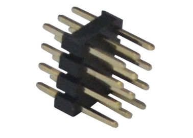 3x4 12 Pinli Konnektör Konnektörü PCB için Üç Sıralı Siyah 180 Derece DIP Tipi