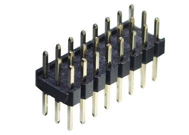 3x4 12 Pinli Konnektör Konnektörü PCB için Üç Sıralı Siyah 180 Derece DIP Tipi