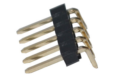 5 Pinli Başlık Konektörü 2.54mm Tek Sıralı Siyah Dik Açı Pcb Başlığı