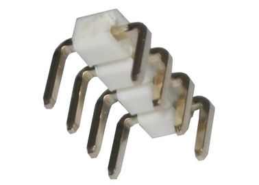 Beyaz 4 Pimli Başlık Konektörü Pitch 2.54mm Tek Sıra 90 Derece U Tipi
