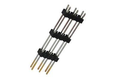 10 Pin Çift Sıra Pin Başlığı 2.54 Mm Pitch Başlık Düz Tip Üç Plastik