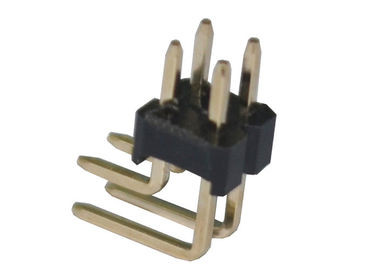 Dik Açı Çift Sıralı Pin Header Konnektör 2.54mm X 2.5mm İzolasyon Direnci
