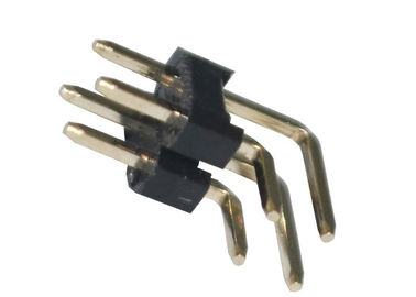 Dik Açı Çift Sıralı Pin Header Konnektör 2.54mm X 2.5mm İzolasyon Direnci