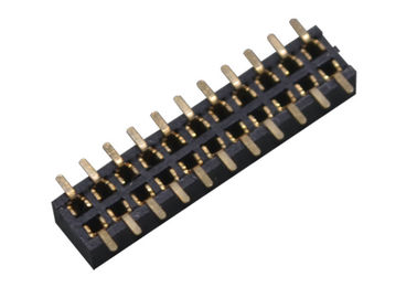 İki Sıra 22 Pin Dişi Başlık Konektörü 1.27mm Pitch SMT Tipi Siyah Renk