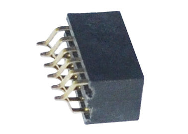 Tek / Çift Sıra Kadın Başlığı 1.27mm 6 Pimli Konnektör Yatay SMT Tipi