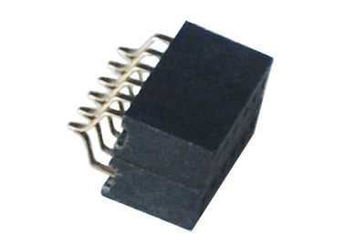 Tek / Çift Sıra Kadın Başlığı 1.27mm 6 Pimli Konnektör Yatay SMT Tipi
