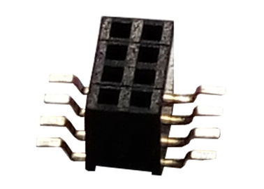 8 Pin Dişi Başlık Konektörü 1.27mm X 3.4mm Tek Sıralı SMT Tipi Siyah
