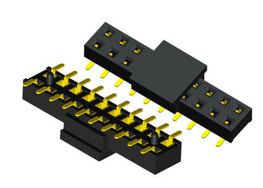 CAP ile 20 Pin Siyah Kadın Başlık Konnektör Çift Sıra 2.0mm Pitch