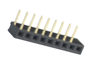 90 Derece SMT Dişi Başlık Konektörü Tek Sıra Siyah Delikten 2.0mm