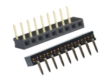 90 Derece SMT Dişi Başlık Konektörü Tek Sıra Siyah Delikten 2.0mm