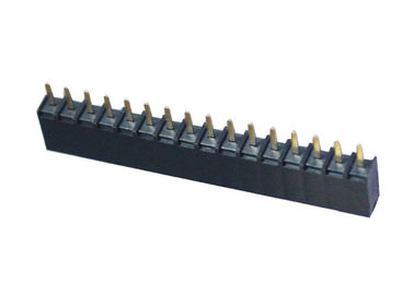 16 Pin Yuvarlak Dişi Pin Başlığı 2.54mm Pitch Tek Sıra Düz Tip Siyah