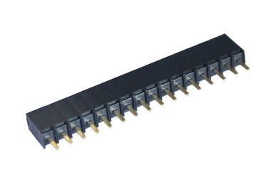 16 Pin Yuvarlak Dişi Pin Başlığı 2.54mm Pitch Tek Sıra Düz Tip Siyah