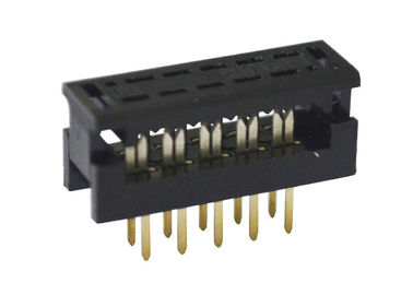 Erkek Başlık 10 Pin Idc Dişi Konnektör Altın / Kalay Kaplama Kontak Malzemeleri