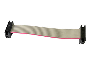 2.0mm IDC Korumalı Düz ​​Şerit Kablo 10 Pin Değişken Uzunluk Gri Renk