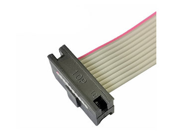 2.0mm IDC Korumalı Düz ​​Şerit Kablo 10 Pin Değişken Uzunluk Gri Renk