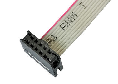 2.0mm IDC Korumalı Düz ​​Şerit Kablo 10 Pin Değişken Uzunluk Gri Renk