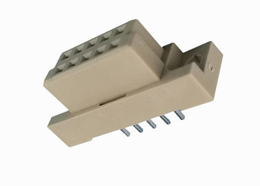 180 Derece DIN 41612 Bağlayıcı İki Sıralı Başlık 2x5 Pin Pirinç İletişim Malzemesi