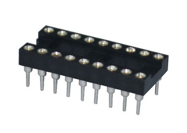 Yuvarlak Delik 2.54mm IC Soket 18 P Düz Pin Header Konnektör 180 Derece