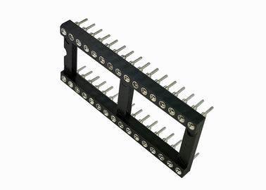 Pirinç Soket IC 16 Pin 180 ° İki Sıralı 2.54mm Pitch 7.62 Kart Kenarı Konektörü