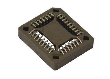 32 Pin PLCC IC Soket Konnektör 1.27mm Pitch SMT Tipi Altın / Kalay Kaplama
