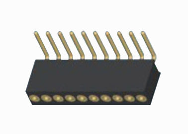 16 Pin Siyah Yuvarlak Dişi Başlık Konnektör 1.27mm Tek Sıralı Dik Açı