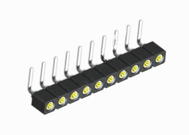 16 Pin Siyah Yuvarlak Dişi Başlık Konnektör 1.27mm Tek Sıralı Dik Açı