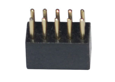Düz Siyah Yuvarlak Kadın Pin Header Konnektör 1.27mm Çift Sıralı 180 Derece