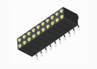 Yüksek Sıcaklık Yuvarlak Dişi Pin Header Konnektör 1.27mm Pitch Çift Sıra