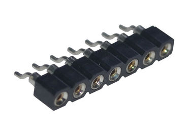 SMT Tipi Yuvarlak Dişi Pin Header Konnektör Tek Sıra 2.54mm Pitch Yatay