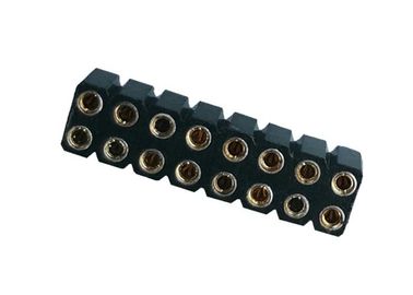 İşlenmiş Yuvarlak Kadın Pin Başlığı Konektörü DIP PPS 2.54mm 180 ° UL94V 0
