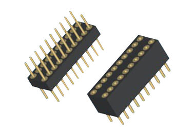 180 Derece Pin Header Konnektör 2.54mm Pitch PA9T Siyah İki Sıralı DIP Tip