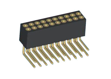 1.27mm Çift Sıra Kadın Başlığı Dik Açı PCB Kurulu Bağlayıcı 20 Pin