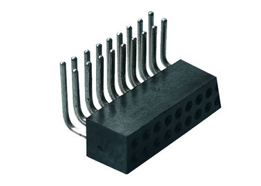 1.27mm Çift Sıra Kadın Başlığı Dik Açı PCB Kurulu Bağlayıcı 20 Pin