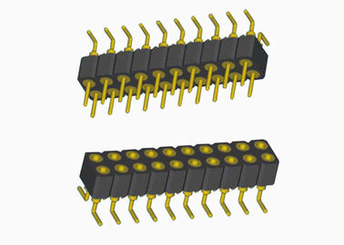 İki Satır SMT Yuvarlak Kadın Pin Başlığı 20 Pin Pcb Başlığı Kadın 2.0mm Pitch