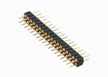 Pcb Konnektörler DIP Erkek Yuvarlak Kadın Pin Header 2.0mm Pitch Çift Sıra Pirinç İletişim Malzemesi