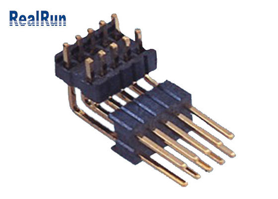 Dik Açı 500VAC 40P Çift Sıralı Pin Başlığı 1.27mm Pitch
