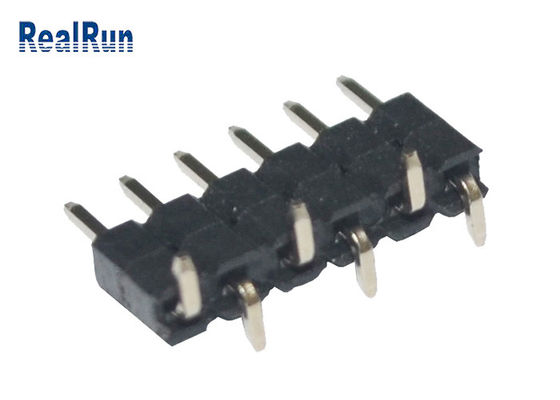 SMT 2.0mm Pitch PA6T Tek Sıralı Pin Başlığı 6pin Kalay Kaplama