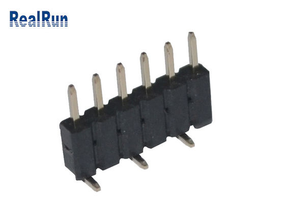 SMT 2.0mm Pitch PA6T Tek Sıralı Pin Başlığı 6pin Kalay Kaplama